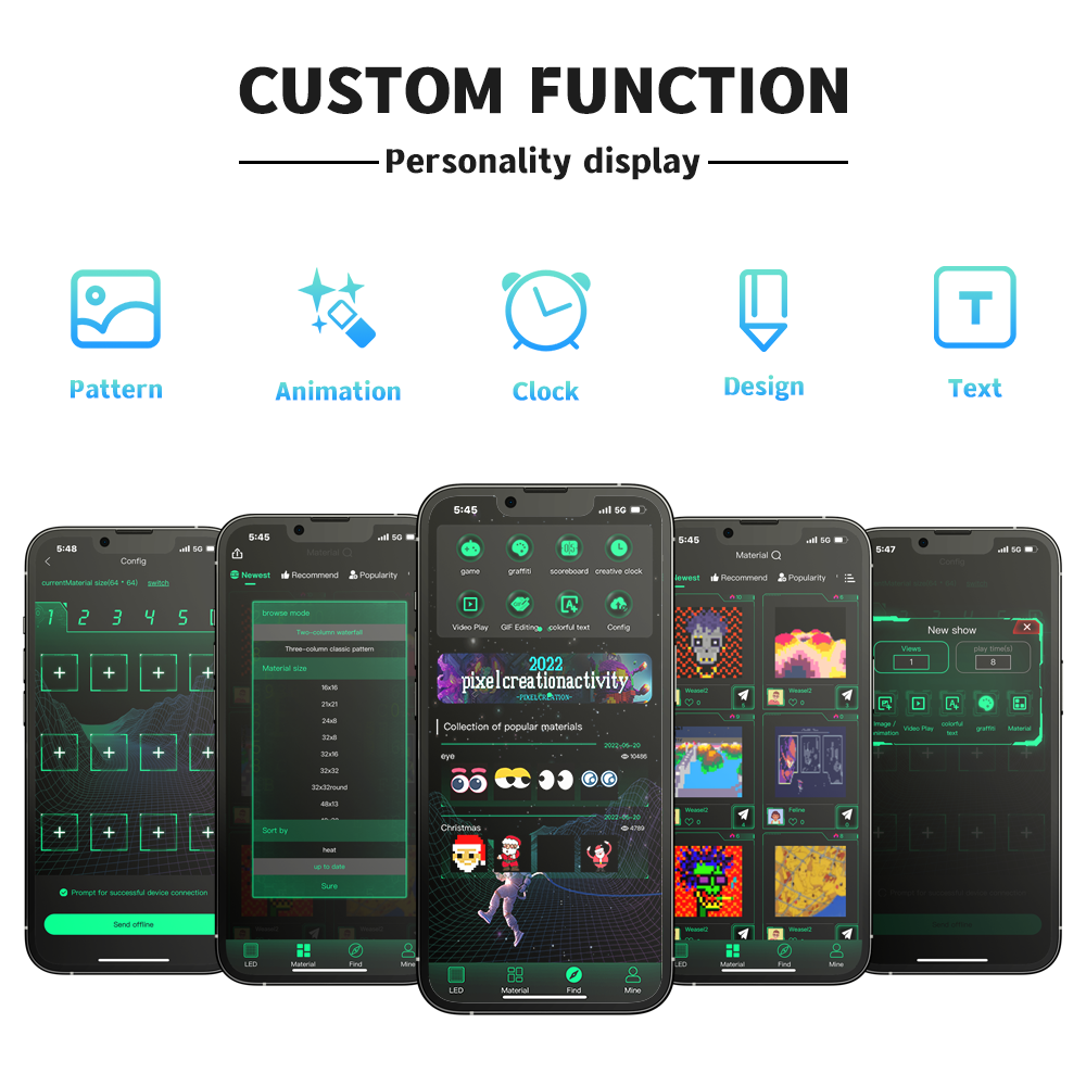 Harmchom HC Demon Eye Led Screen IP68 Waterproof App Remote Control for car