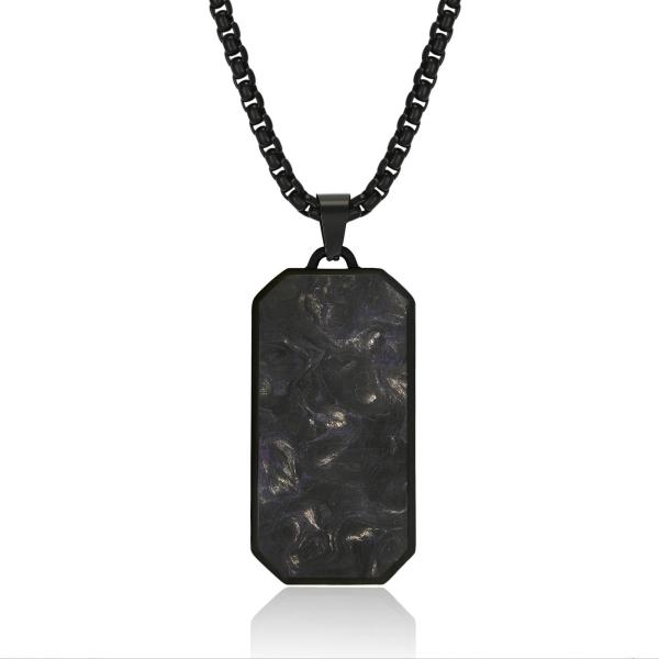 Fashionable Men's Forged Carbon Fiber Necklace New Jewelry Accesories