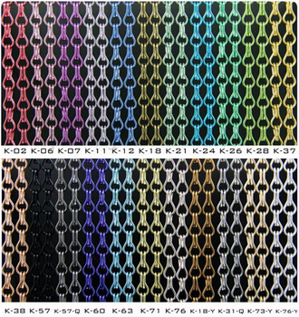 Anodized Aluminum Chain Curtain , Metal Chain Link Curtains For Hair Salon Screen