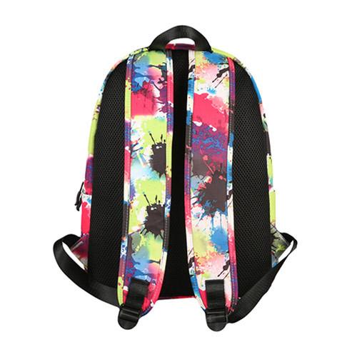 Colorful Graffiti nylon school Backpack for girls with laptop bags