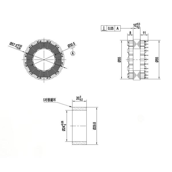 NEMA 24 Безрамочный двигатель 1.27NM 300W высокоточный сервомотор для роботизированной руки