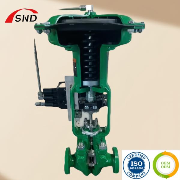 Válvula de control de flujo neumática CF8 con bridas, presión normal, personalizada