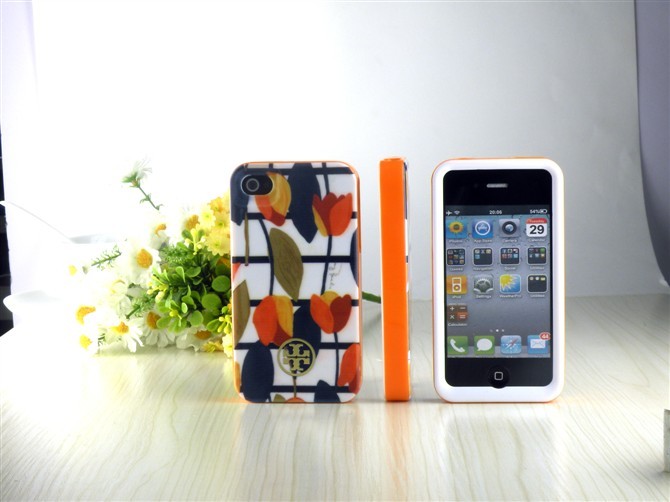 Black Flower Iphone 5 Hard Shell Case Waterproof With 3 In 1 Design
