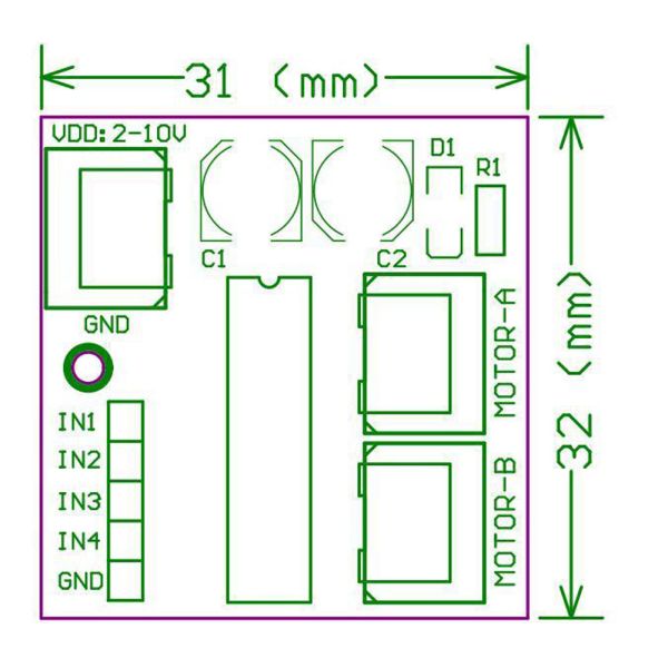 2.5A 2V-10V Brushed DC Motor Drive Controller Board MX1919
