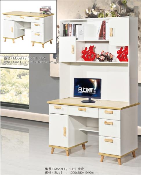 Light Color MDF Computer Desk , Bedroom Computer Desk Easy Assemble