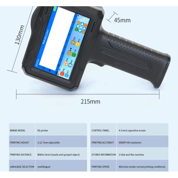 Food Shop Tij Handheld 12.7mm Expiry Date and Production Coding Printer Coding Machine