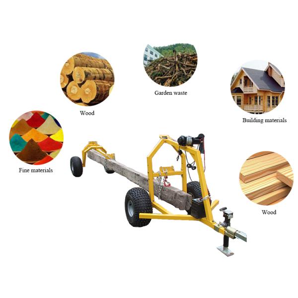 Farm Atv Quad Bike Trailer Outdoor Twin Axle Forestry Machine Log Hauler
