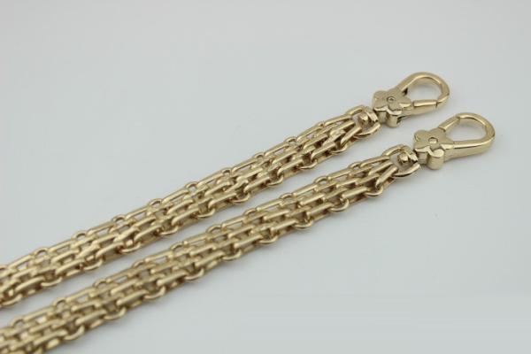 New product design zinc alloy snap hooks match 120 mm iron material gold chain for bag