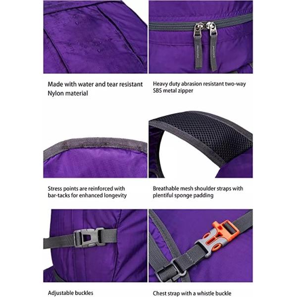 Red BSCI Foldable Hiking Backpack 35L Mountain Equipment Rucksack Waterproof