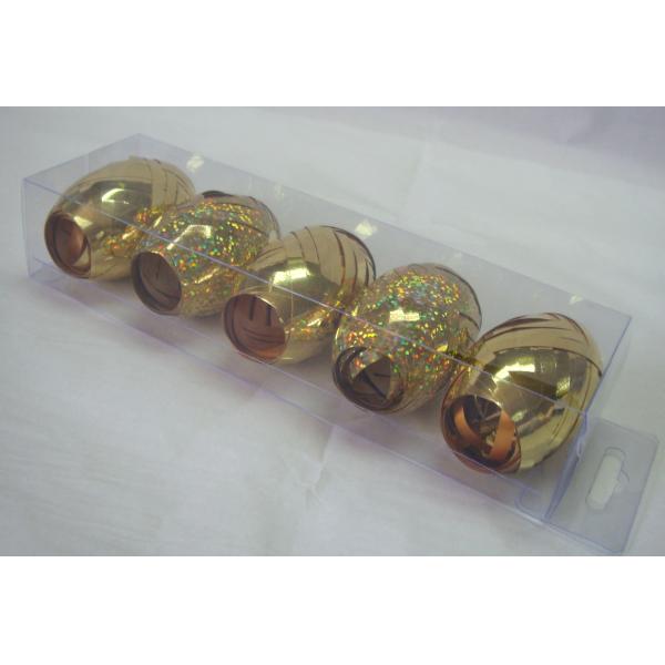 Laster film laminated PP 3 / 16" X 10m curling ribbon egg with holographc