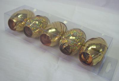 Laster film laminated PP 3 / 16 X 10m curling ribbon egg with holographc material