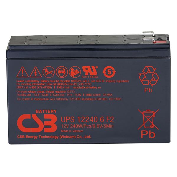 CSB Battery UPS122406 12V 240W Maintenance-Free VRLA Lead Acid 240W Battery for UPS Data Center