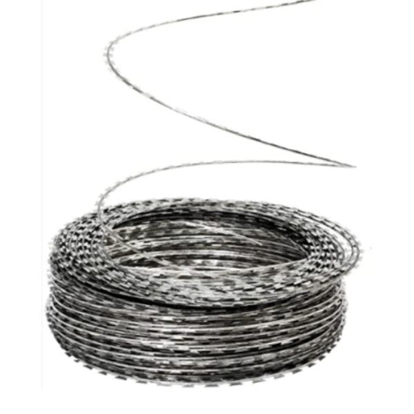 2.5mm Diameter Galvanized Barbed Wire Concertina Coil for Outdoor Security by Direct