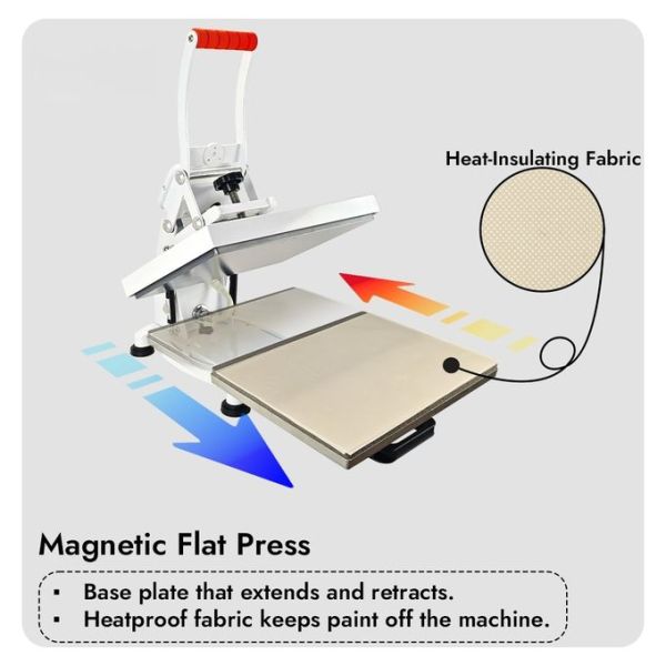 2D Sublimation Flat Heat Press Automatic Magnetic Machine For T-Shirt  Phone Case Puzzle Mouse Pad