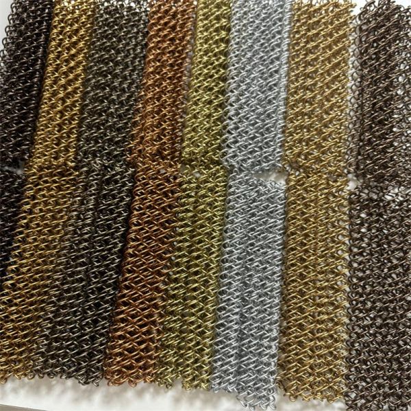 Rideau à chaîne en aluminium, draperie décorative, tissu métallique, bobine, rideau de plafond en maille