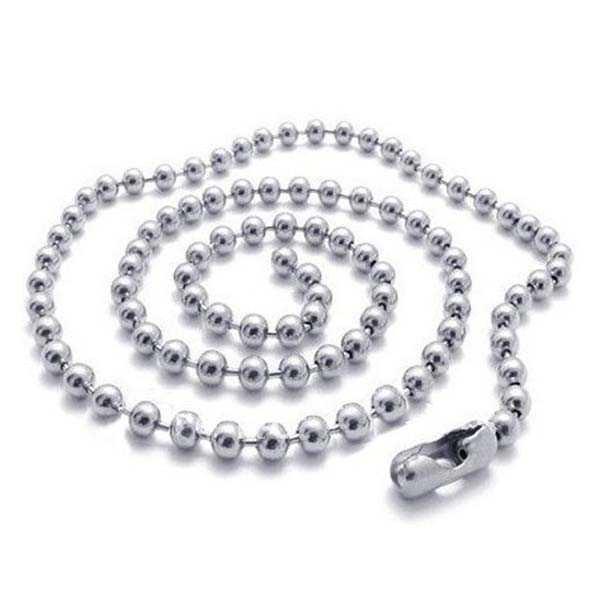 Fashion 316L Stainless Steel Glass Floating Locket Chain GLC002-Ball Chain