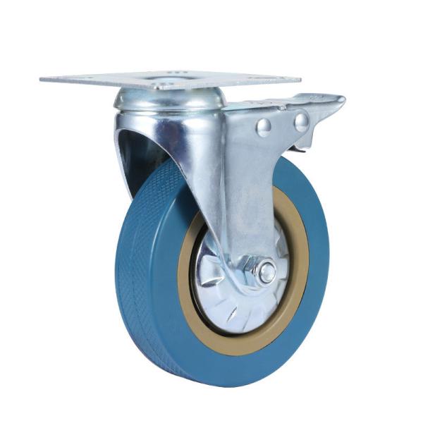 Installation Height 103mm/128mm/155mm Shock Absorbing Caster Wheel Spring Loaded Gate