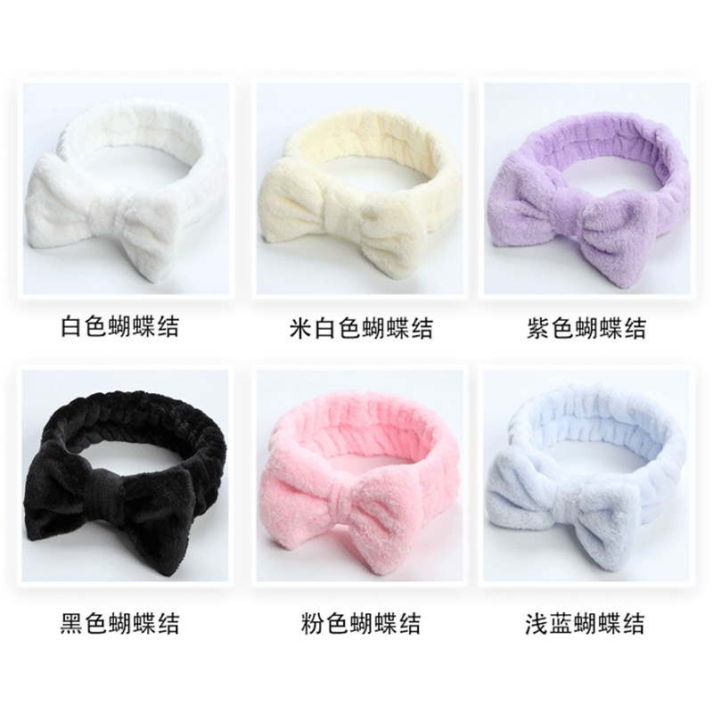 5x19cm Coral Fleece Microfiber Hair Band Bulk OEM / ODM Spa Headband For Washing Face