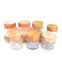 Diamètre sans danger pour les enfants 64mm 120ml de couvercle de pots en verre transparents en bambou de concentré d'huile