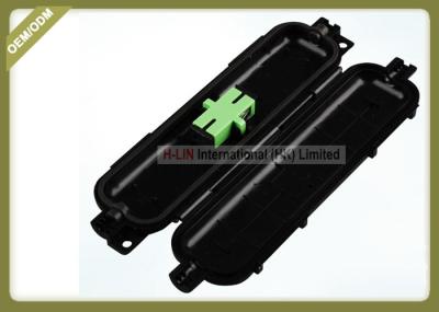 Outdoor Optical Fiber Junction Box  Waterproof With Black Color 1 Into 1 Out