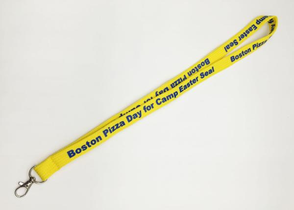 Yellow Beautiful breakaway badge lanyards For Hanging Employee ' S Card