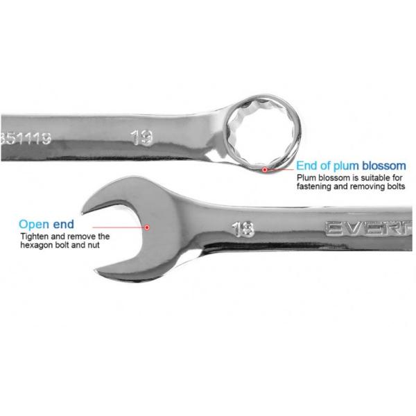 Metric Gear Ratchet Forged Steel Wrench 24mm 27mm Chrome Plating OEM