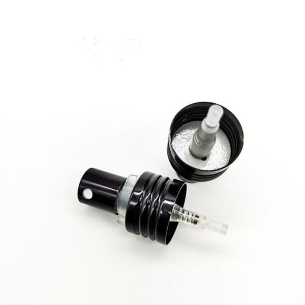 Metal Black Thread 24mm Crimp Spray Pump Head For Perfume Bottles