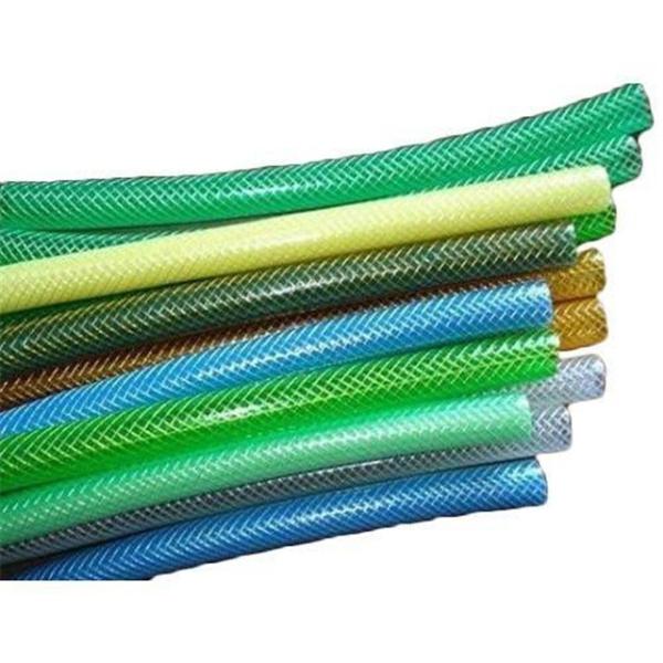 green PVC 3-layers braided uv resistant garden hose with yellow ray