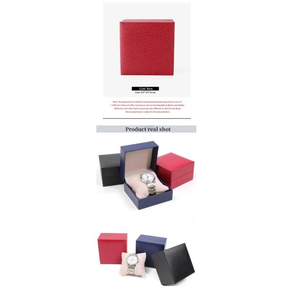 Fine Pebble Grain Hard Paper Watch Packaging Box Compact Cardboard Storage Case