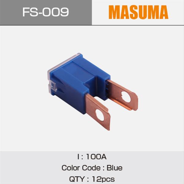 FS-009 100A bleu 12 pièces MASUMA pièce usée Fuseau d'assurance URJ201L