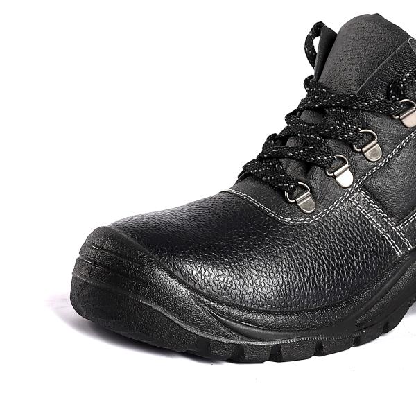 Premium Genuine Leather Safety Shoes with Ultra Comfort EVA Insole Worker Anti Slip Work Boots