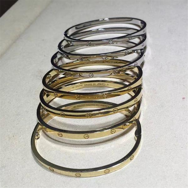 C love bracelet 18k gold  white gold yellow gold rose gold diamond bracelet  Jewelry factory in Shenzhen, China