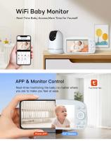 1080P Wifi 2.4Ghz FHSS PTZ Camera Baby Monitor 5.5 Inch With Playback And Lullabies