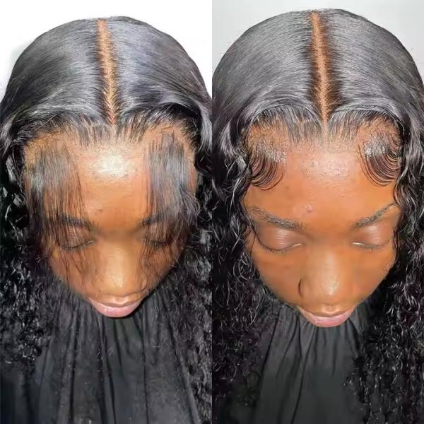 Deep Wave 13x4 13x6 HD Lace Front Human Hair Wig Brazilian Curly Preplucked Wig