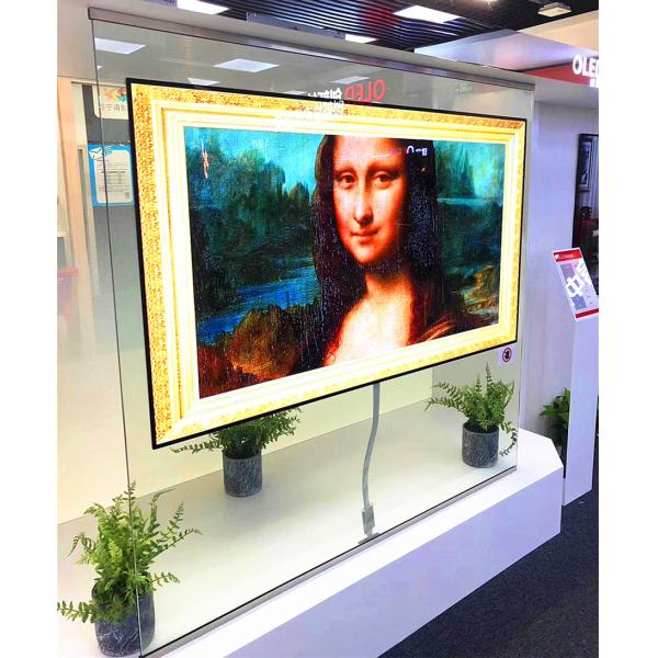Multi Touch Transparent OLED Display Wall Mounted Simple Structures