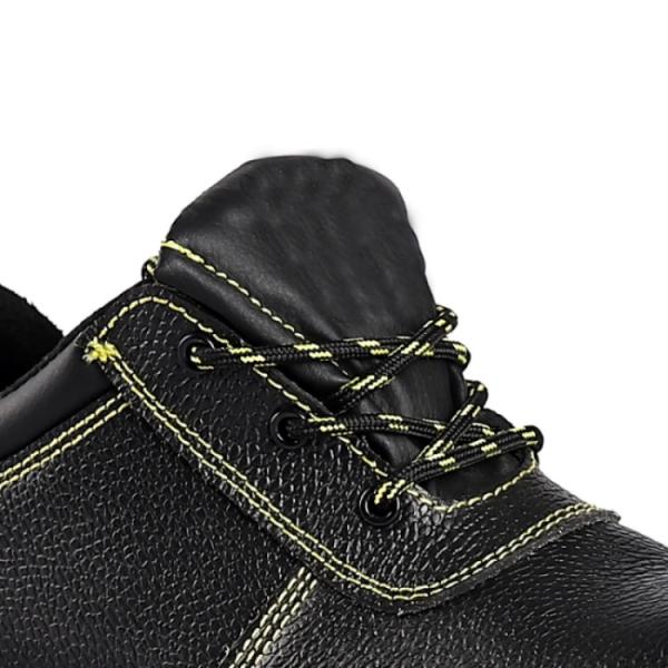 Черная стальная нога кожаная сетка Обувь Шнурки / Противоскользящие PU подошвы мужские ботинки безопасности