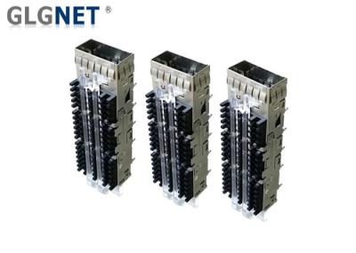 Integrated Female QSFP+ Cage Assembly Single Port 13.7 Mm Cage Height