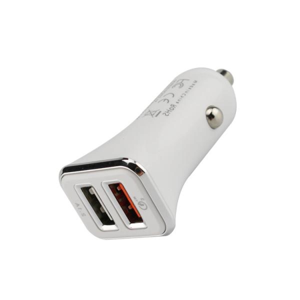 Qc3.0 Electric Station Rapid Cell Phone Car Charger Dual Usb Ports For Iphone