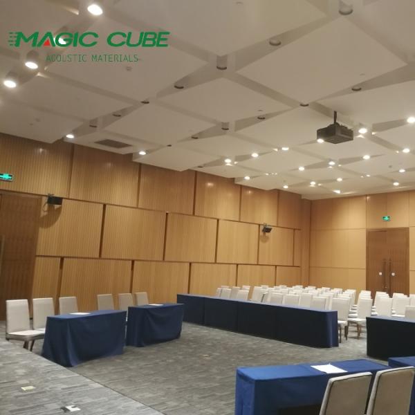 Design de salão contemporâneo painéis acústicos de fibra de cimento à prova d'água de 12 mm MDF perfurado