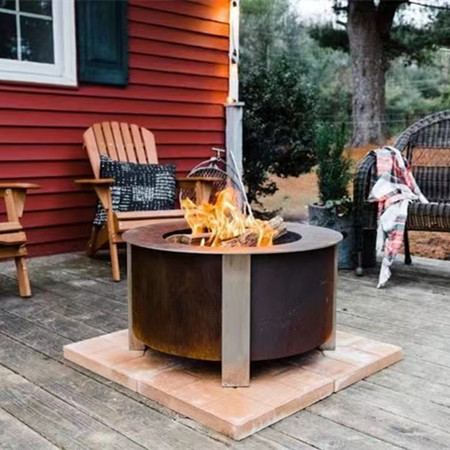 304 Stainless Steel Smokeless Fire Pit Outdoor 18 Inch Bonfire