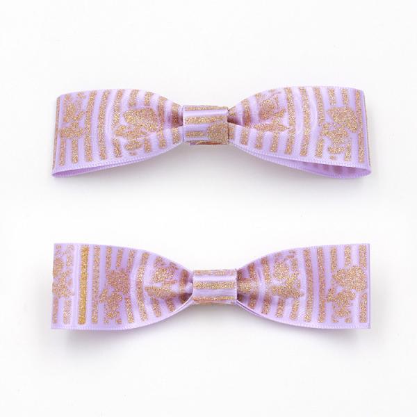 Custom Made Satin Ribbon Hair Bows Environmentally Friendly With OEM Services