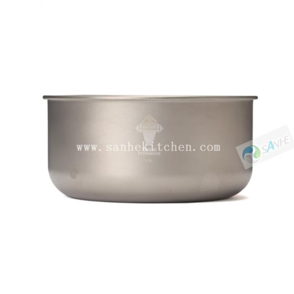 Titanium backpacking cooking bowl