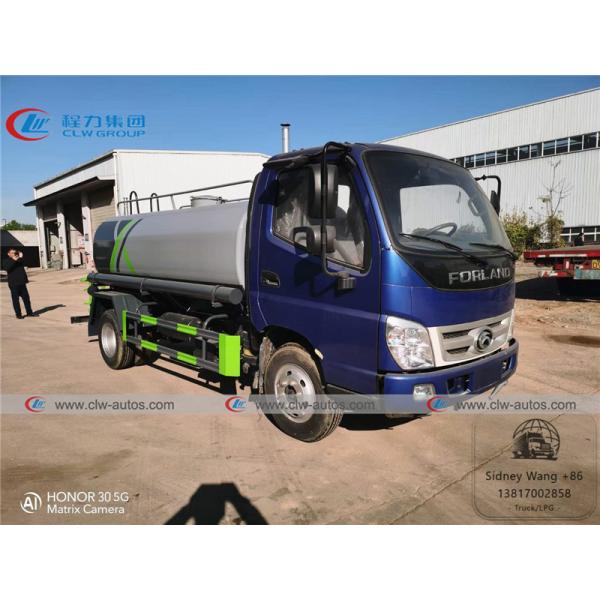 LHD Foton Forland 5 тонн мочат тележку Bowser с высокой водяной пушкой давления