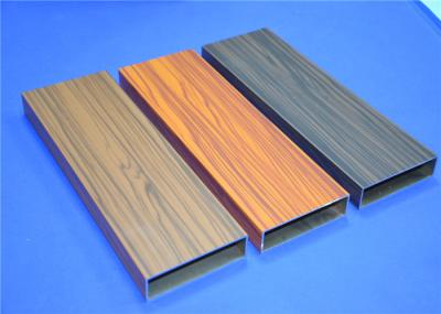 60 - 80U Wood Grain Aluminium Profile , Aluminum Window And Door Frame Profile