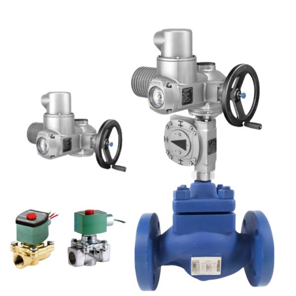Grey New Auma Electric Actuator For Blue Spirax Sarco Control Ball Valve And Burkert Soleniod Valve In Oil And Gas
