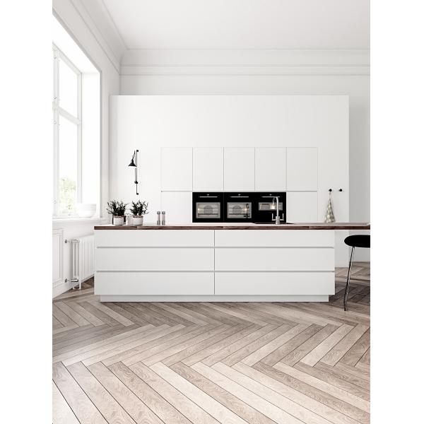 Modern Quartz Countertop Kitchen Cabinet With Island Oak Wood Kitchen Cabinet