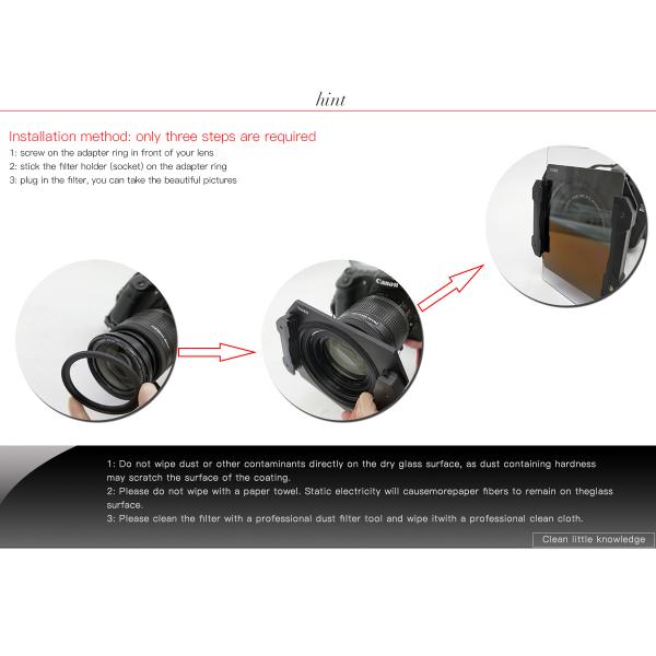 Neutral Density Filters Square Camera Lens Filters With Filter Holder For Photography