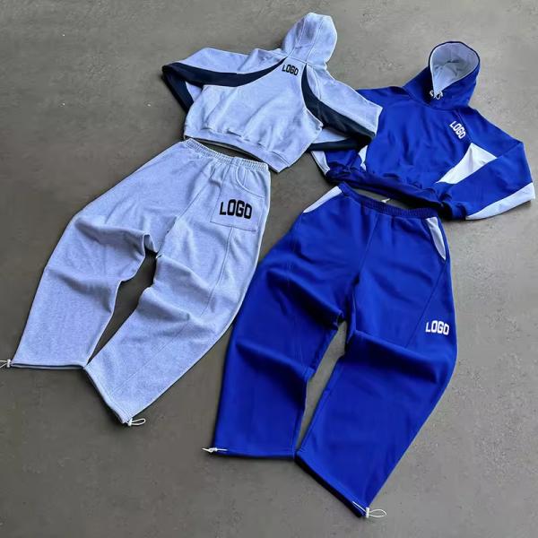 Custom Men Tracksuit Set Oversized Casual Activewear Manufacture Hoodie and Track Pants Jogging Suit 2 Piece Set Sweatsuit