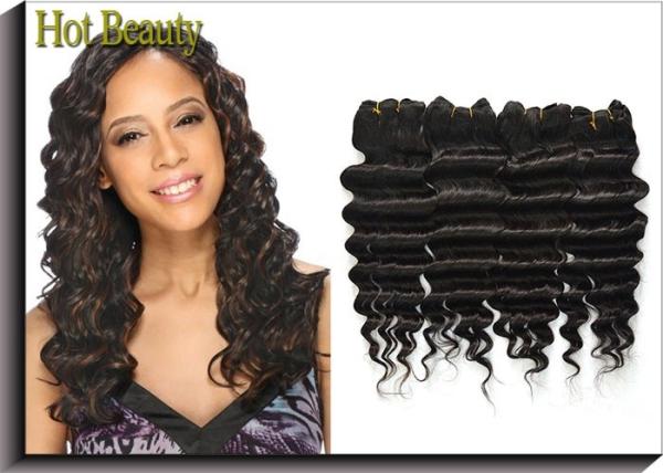 Tangle Free Virgin Human Hair Extensions , Ocean Wave Remy Hair