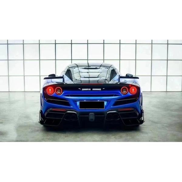 Blue F8 Ferrari Body Kit F8 MSY Style Front Bumper Lip Body Kit Spoiler Side Skirts